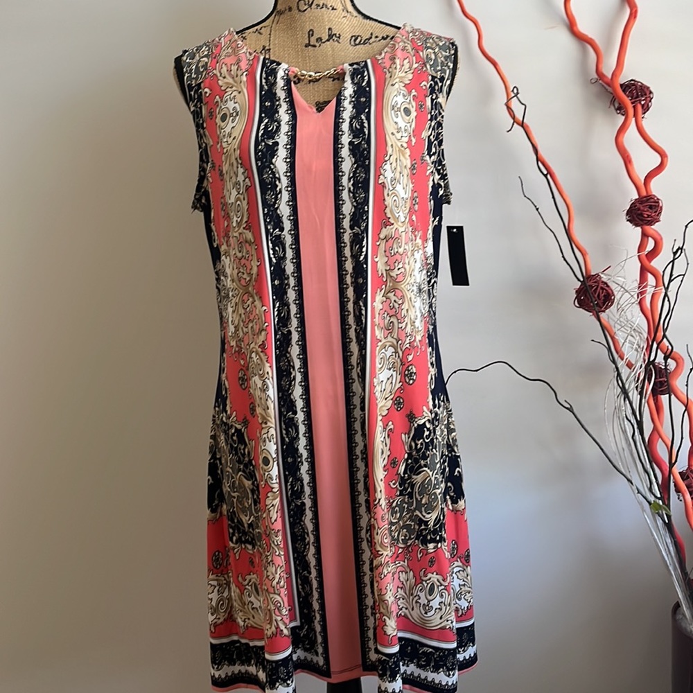 NWT summer printed  dress size L